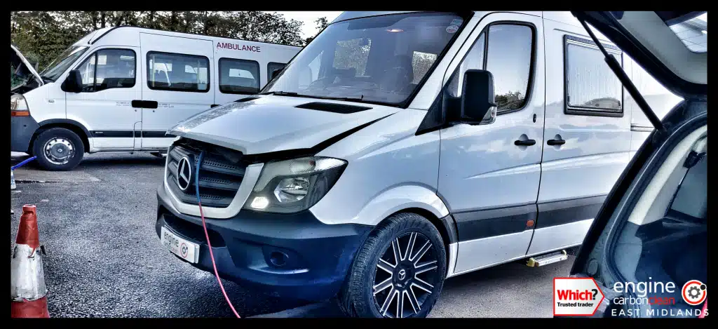 Mercedes Sprinter (2015 - 101,202 miles) with missing DPF - Diagnostic and Engine Carbon Clean